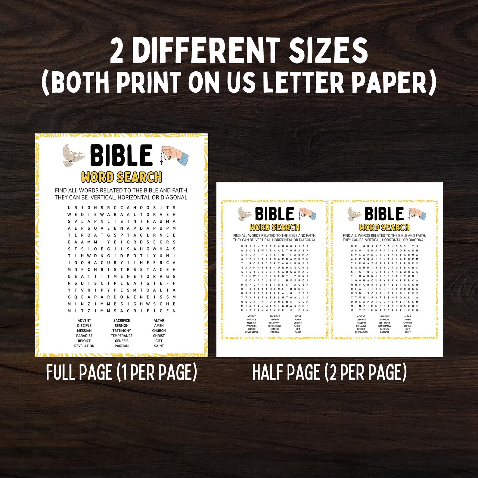 Bible Word Search Printable: Christian Game for All Ages (PDF) - Etsy
