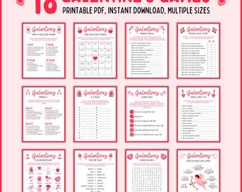 Printable Galentine's Day Games Bundle, Ladies Night (PDF)