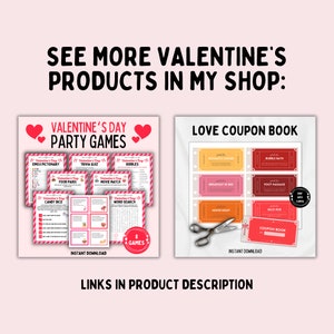 Galentine's Day Printable Games, Girls Night Party Bundle (PDF) image 7