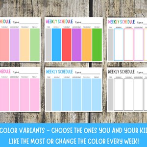 Kids Weekly Planner: Editable Schedule Chart (PDF, PPTX) - Etsy