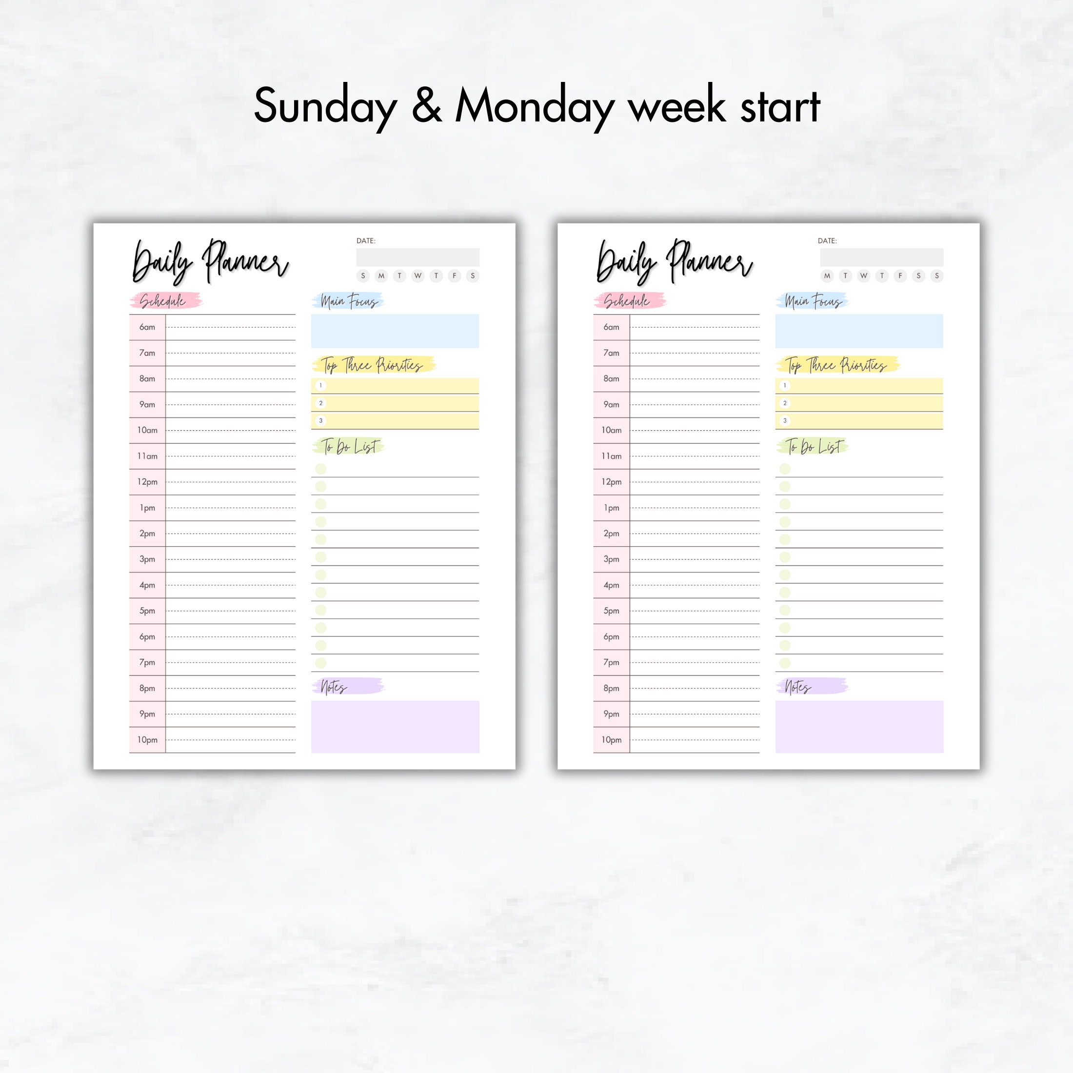 Editable Daily Planner, Half Hour Planner, Printable Daily Schedule, to ...