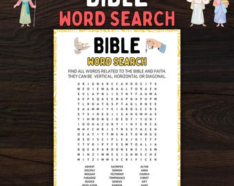 Ricerca di parole bibliche stampabile: gioco cristiano per tutte le età (PDF)