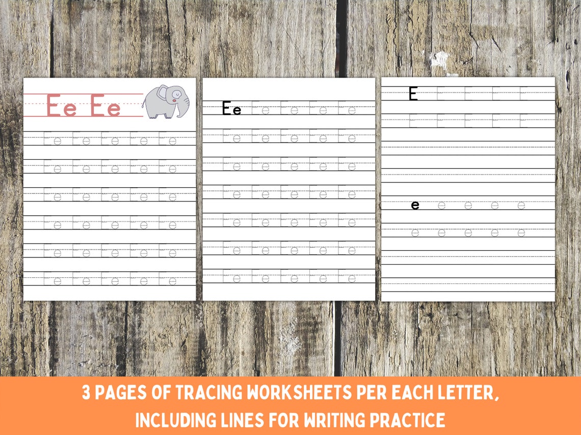 Printable Alphabet Letter Tracing, Preschool Worksheets, Uppercase ...