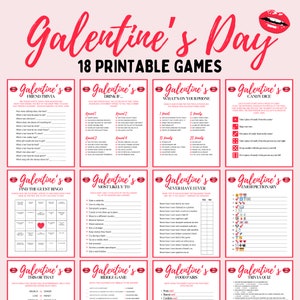 The bundle of printable Galentine's Day Games for adults is perfect to bring entertainment and fun to your Galentine's party or ladies night. Available as an instant download set of PDF files.
