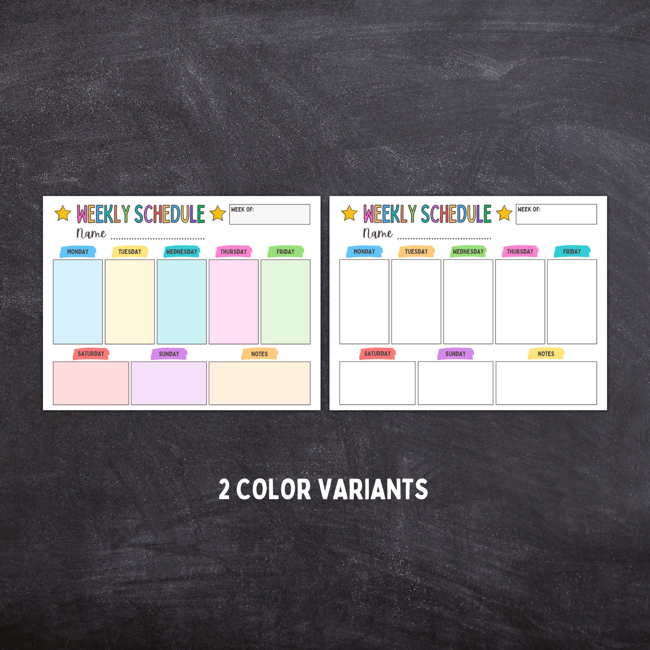 Kids Weekly Planner Printable, Weekly Schedule, Homeschool Planner ...