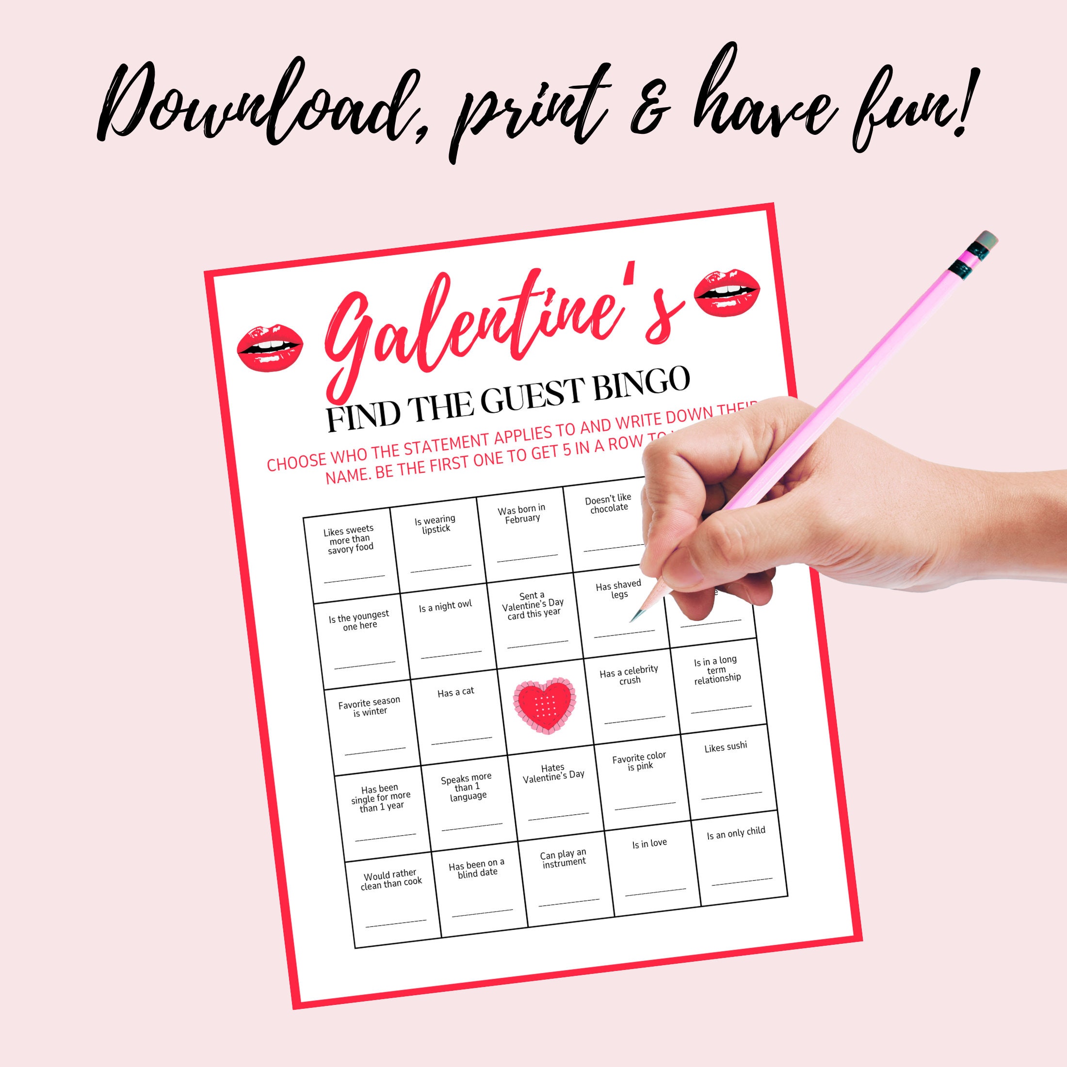 Galentines Day Games, Printable Adult Games, Galentine's Party Bundle ...