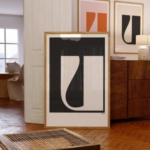 pôsteres com iniciais de letras para impressão, arte de parede com monograma, impressão de arte inicial com letra U, conjunto de 3 impressões em decoração de parede de casa, arte neutra e colorida