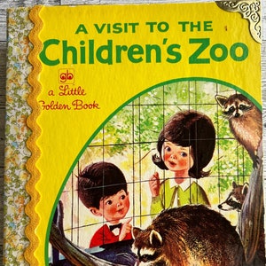 Diario alterado a mano - Una visita al ZOOLÓGICO INFANTIL Pequeño libro dorado