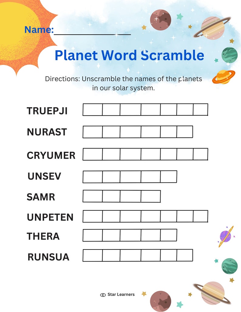 My Book of Planets - Etsy