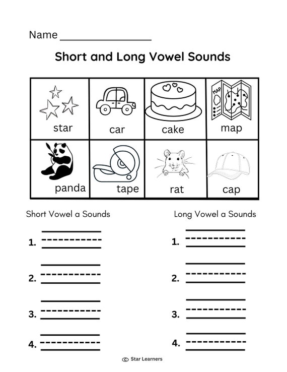 Short And Long Vowel Sounds Worksheets Long And Short Vowel Sounds