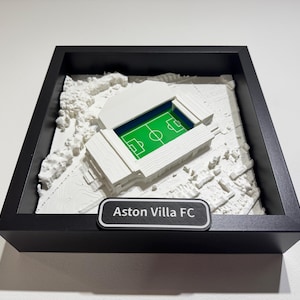 Aston Villa FC Stadium ingelijste 3D-kaart