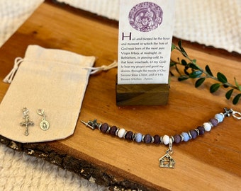 Advent Rosary Bracelet l St. Andrew Christmas Novena Bracelet l Lenten Rosary Bracelet
