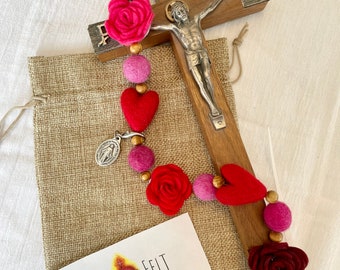 St Therese Novena Strand | Wall Hanger | Novena Tracker | Valentine’s Gift | Catholic Gift |