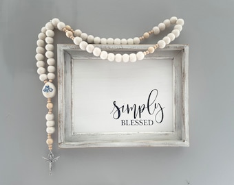 Alleluia Wall Rosary |Table Rosary |Home Altar Rosary | Catholic Rosary | Baptism Gift | Confirmation Gift | Easter Gift | Gift for Godchild