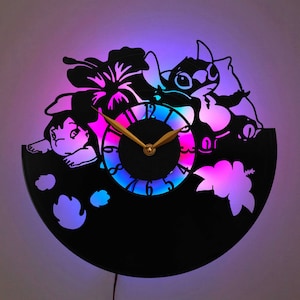 Lilo Stitch Clock Lilo Stitch Decor 