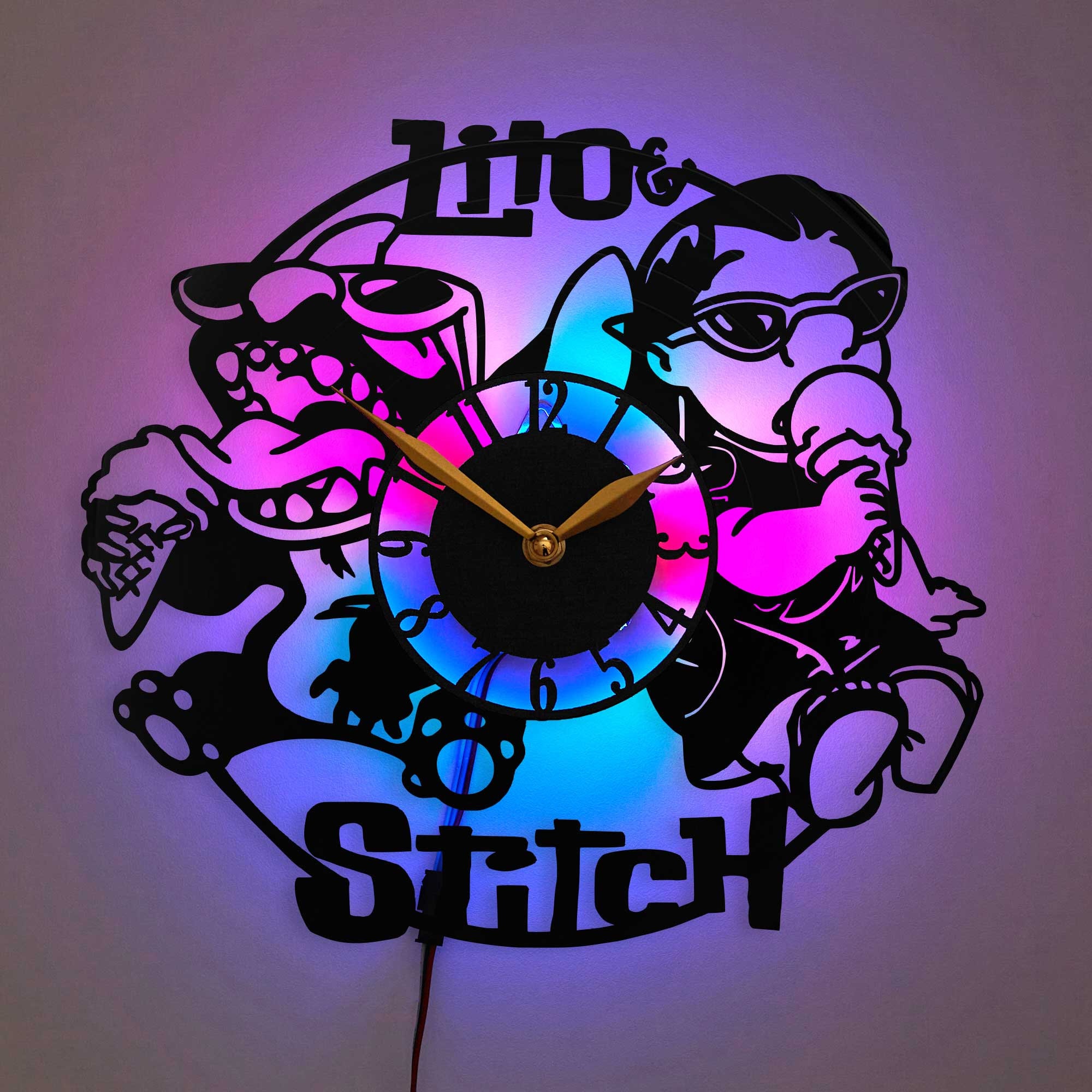 Lilo Stitch Wall Clock Lilo Stitch Gift