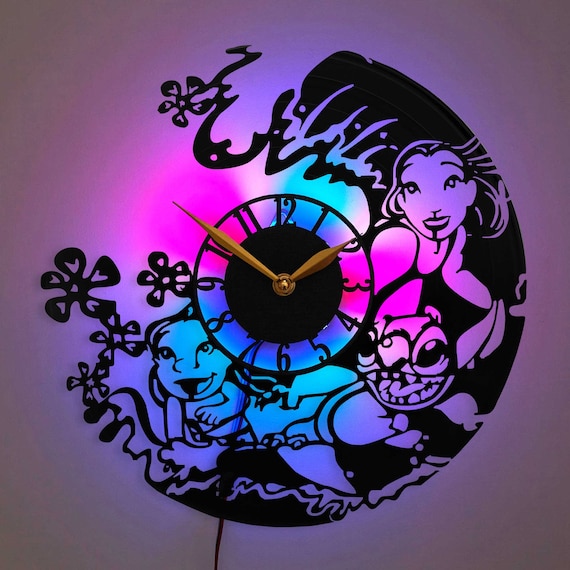 Lilo Stitch Wall Clock Lilo Stitch Gift Lilo Stitch Decor - Etsy