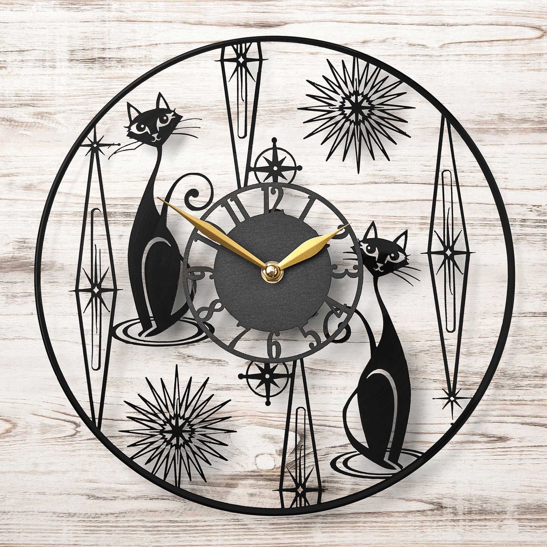 Cats Wall Clock Cats Decor Etsy Australia