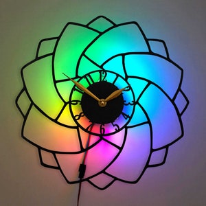 Flowers Wall Clock Flowers Gift Flowers Decor