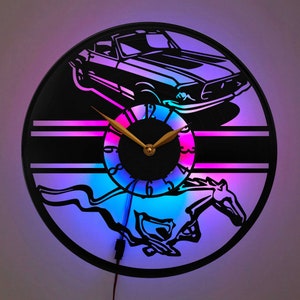Mustang-klok, Mustang-cadeau, Mustang-decoratie