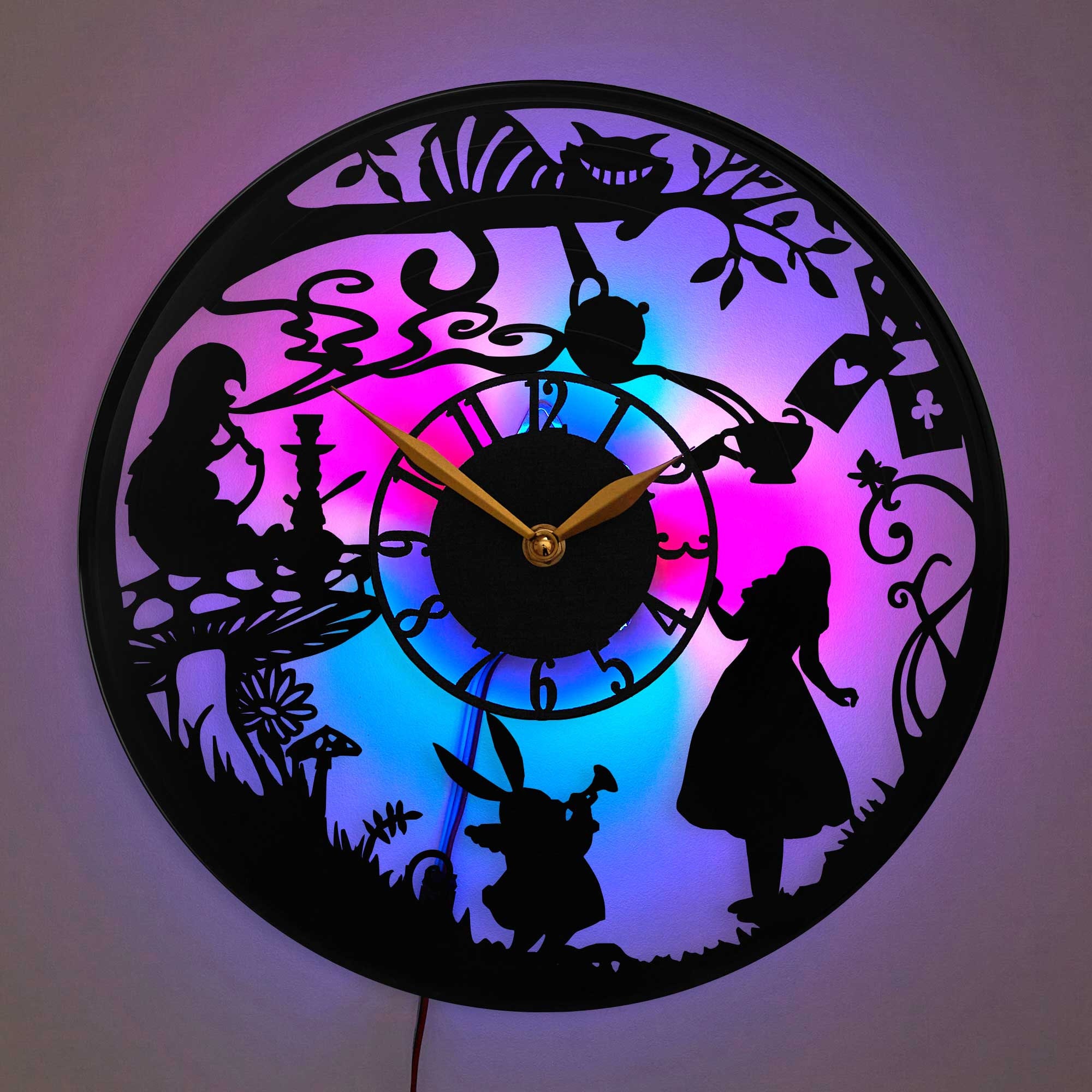 Alice in Wonderland Wall Clock - Etsy Alice in Wonderland Wall Clock - Etsy