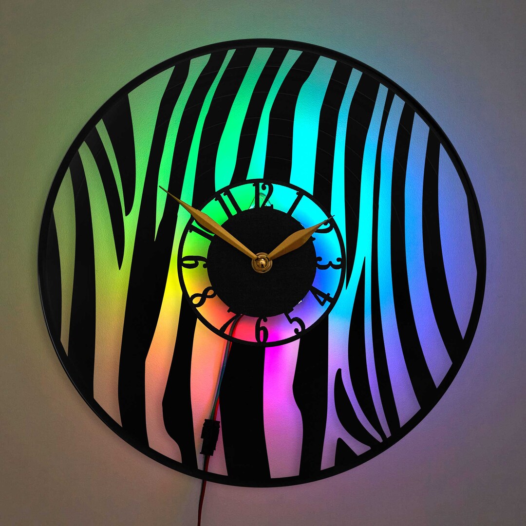 Zebra Clock Zebra Clock Zebra Decor Zebra Gift Idea - Etsy