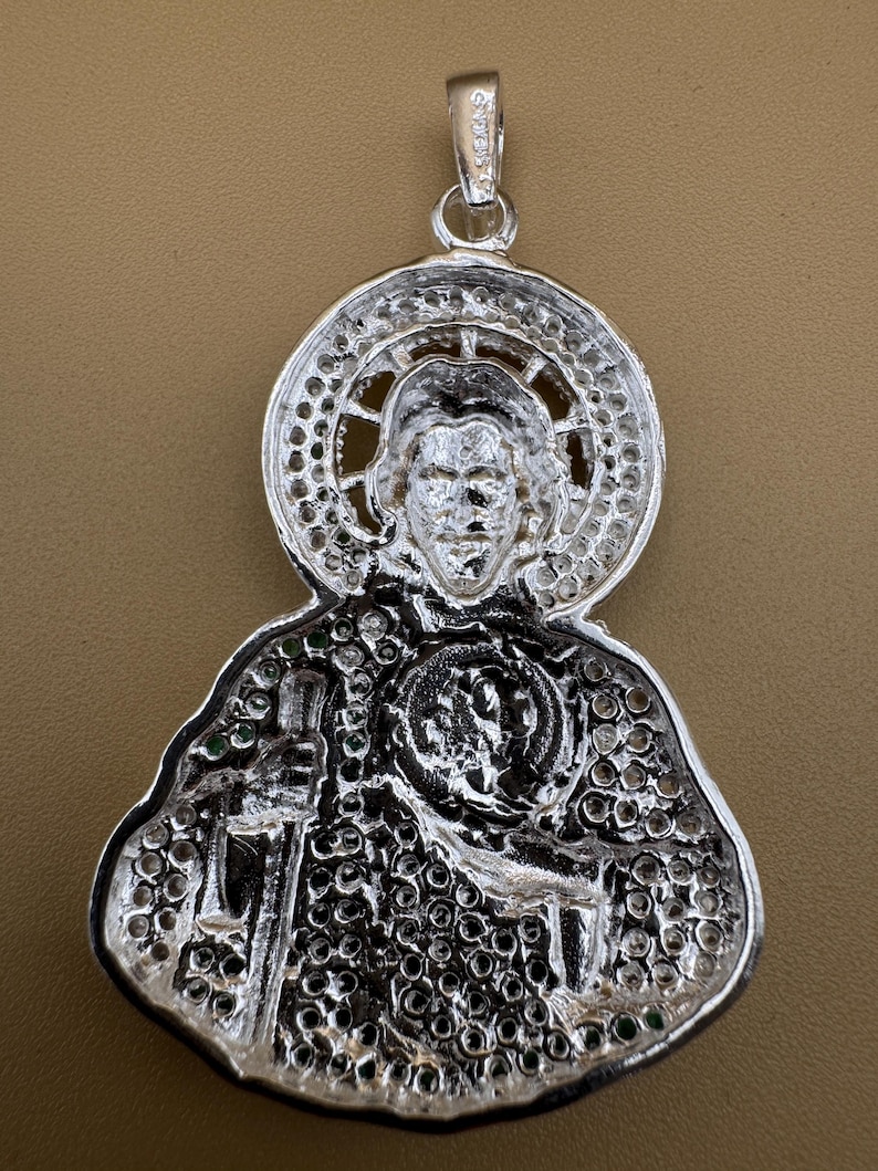 925 Sterling Silver Saint Jude Pendant / Colgante De San Judas Plata ...