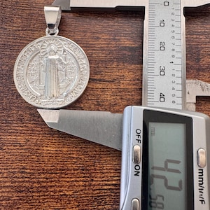 Medalla plata 925 San Benito tamaño MEDIANO 画像 6