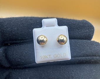 10Kゴールドボールスタッドピアス クラシックドームコレクション