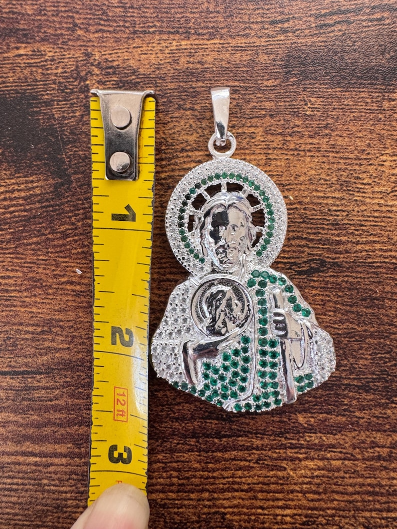 925 Sterling Silver Saint Jude Pendant / Colgante De San Judas Plata ...