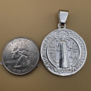 Medalla plata 925 San Benito tamaño MEDIANO 画像 4