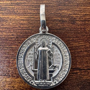 Medaille plata 925 San Benito tamaño MEDIANO