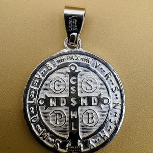 Medalla plata 925 San Benito tamaño MEDIANO 画像 2