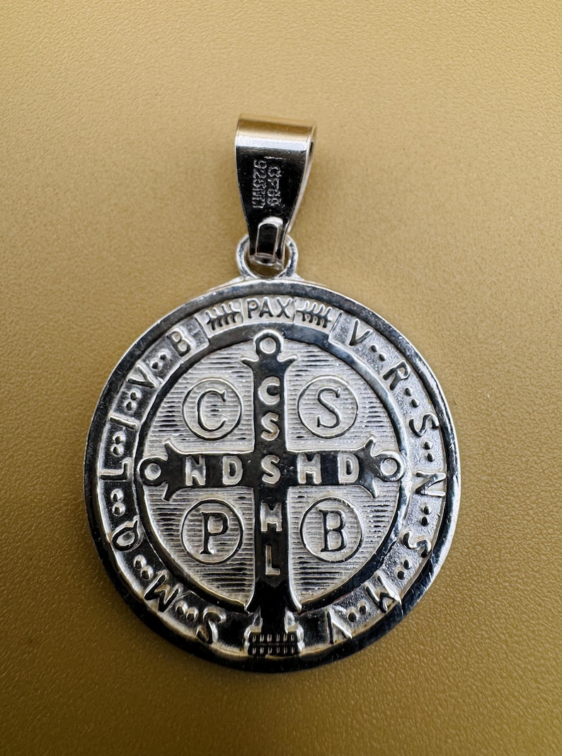 Medalla plata 925 San Benito tamaño MEDIANO 画像 2
