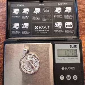 Medalla plata 925 San Benito tamaño MEDIANO 画像 10