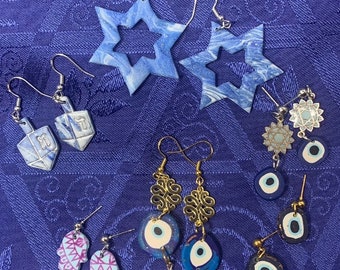 Hanukkah earrings
