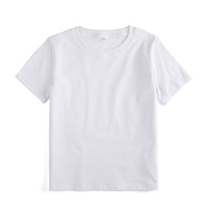 COTTON White Short Sleeve Shirt Blanks, Unisex Quality Blank Boys Girls ...