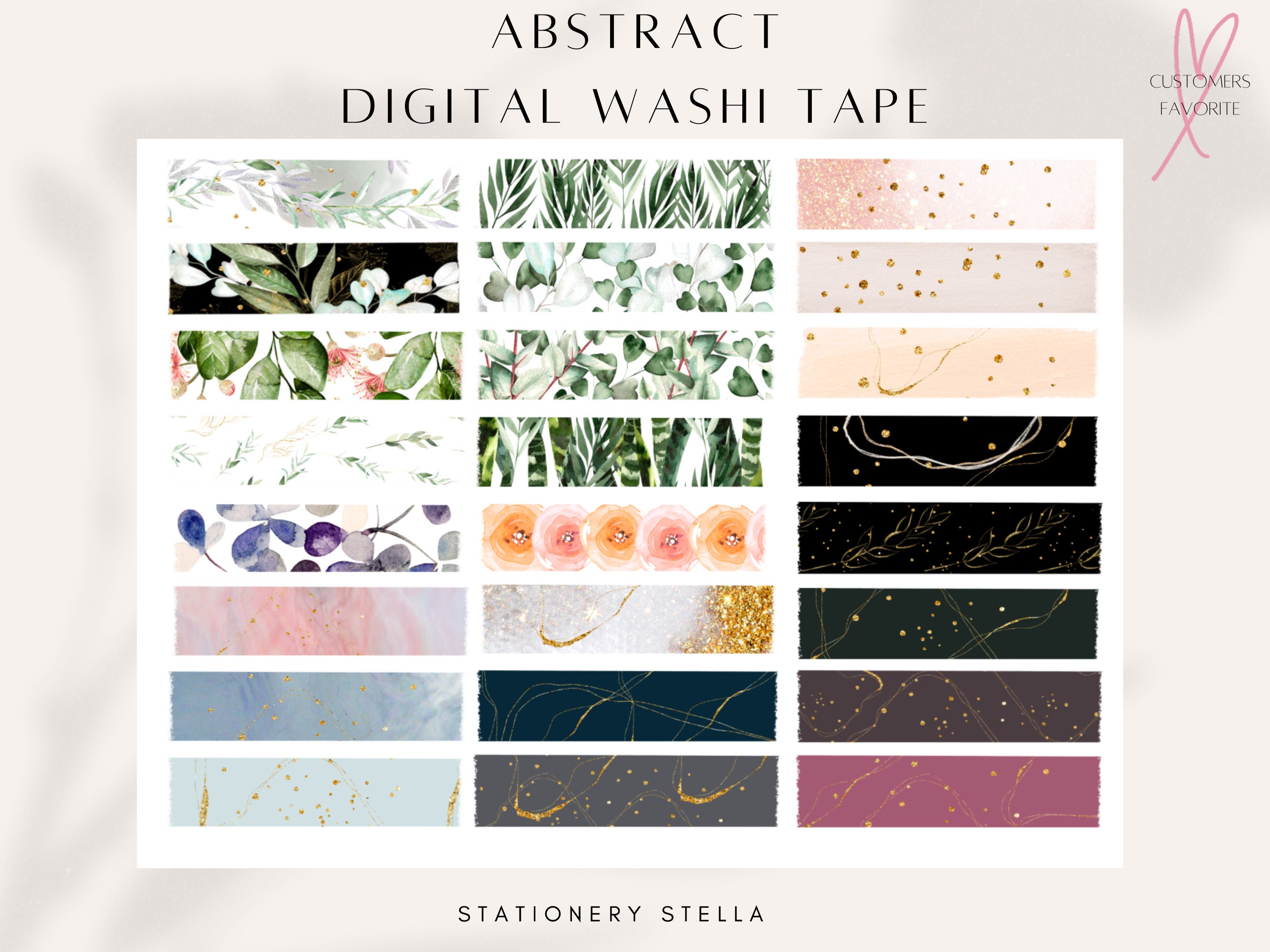 Digital Washi Tape, Vintage Washi Tape, PNG Washi Tape, Brown Digital Washi  Tape, Travel Journal Clipart, Rustic Watshi Tape, 113017 