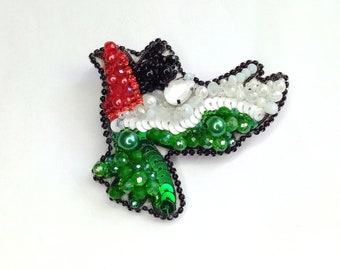 Palestine Flag Brooch, Pigeon Model Palestine Flag  Pin, Free Palestine, Handmade Beaded Gaza Pin