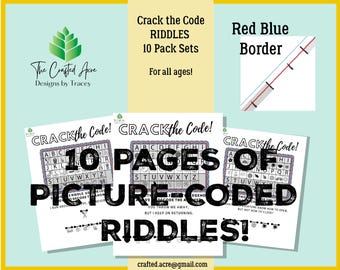 Picture Code Riddles, DIY Puzzle Game (Printable PDF)