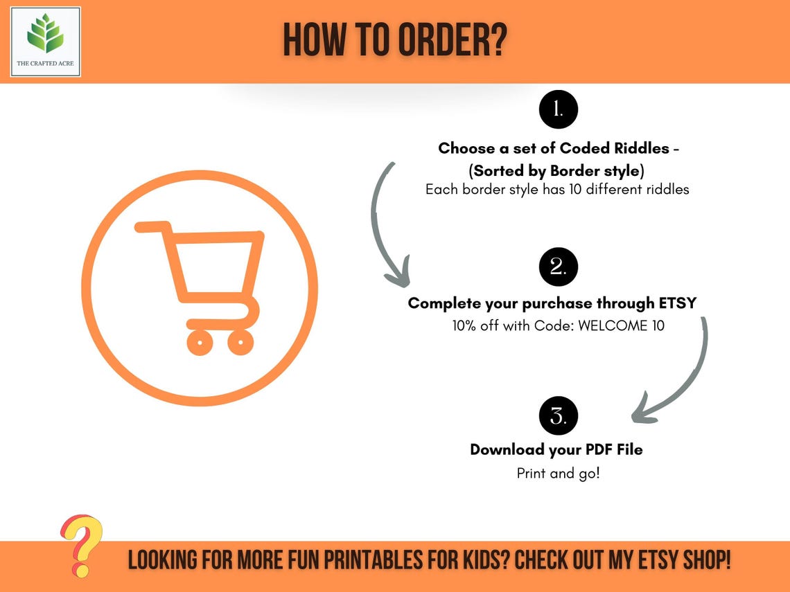 Riddle Puzzle Printables for Kids, Coded With a Picture-based Legend ...