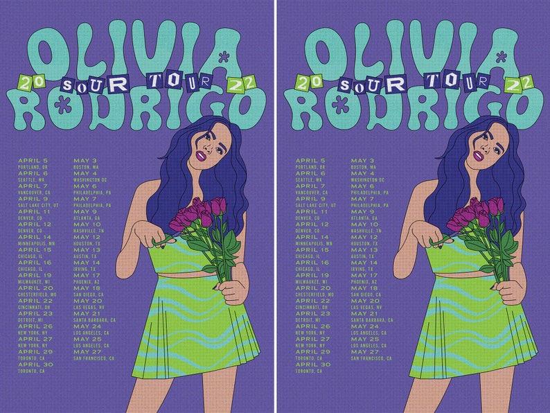 Olivia Rodrigo Tour Poster Etsy