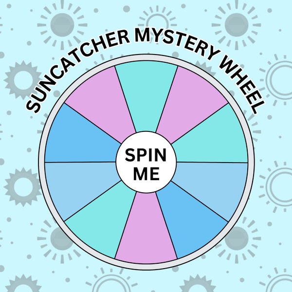 Suncatcher Mystery Wheel, Window Decal, Rainbow Maker, Room Decor, Children's Room, Gift, Unique, Surprise Suncatcher, Lucky Spins