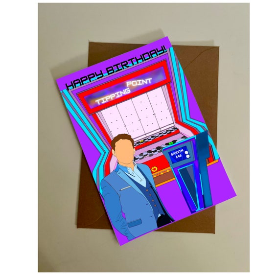 Personalised Tipping Point Gameshow Birthday Card, Any Name, A5,A6 size, Handmade greeting Card, Custom Card,Any age, Quiz Show fans