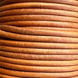 4mm tan natural leather cord, genuine leather cord for jewelry, genuine leather cord for necklaces, bracelets