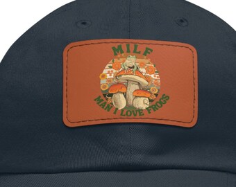 Man I Love Frogs Dad Hat: Retro Cottagecore Baseball Cap with Leather Patch