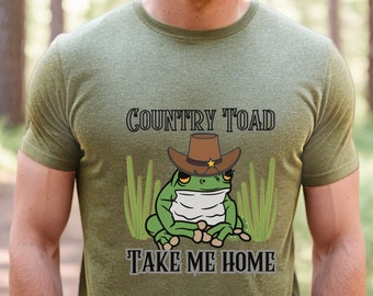 Retro Cowboy Frog T-Shirt: Funny Western Graphic Tee