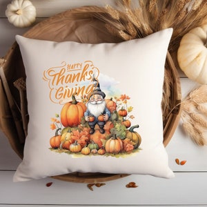 Happy Thanksgiving Pillow, Fall Cushion for Grandma, Grandma Gift, Fall Gift for Mom, Thanksgiving Gift, Fall Decor, Autumn Pillow for Mom