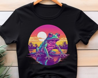 Neon Frog Tropic Chill T-Shirt: Vibrant Graphic Tee
