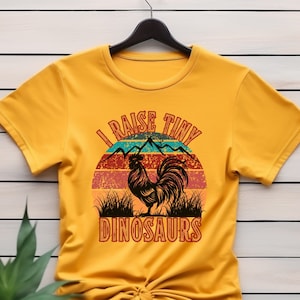 I Raise Tiny Dinosaurs Shirt, Funny Chicken Shirt for Mom, Chicken Lover Shirt, Funny Farm Animal Tee for Him, Chicken Dad Shirt, Unisex Tee